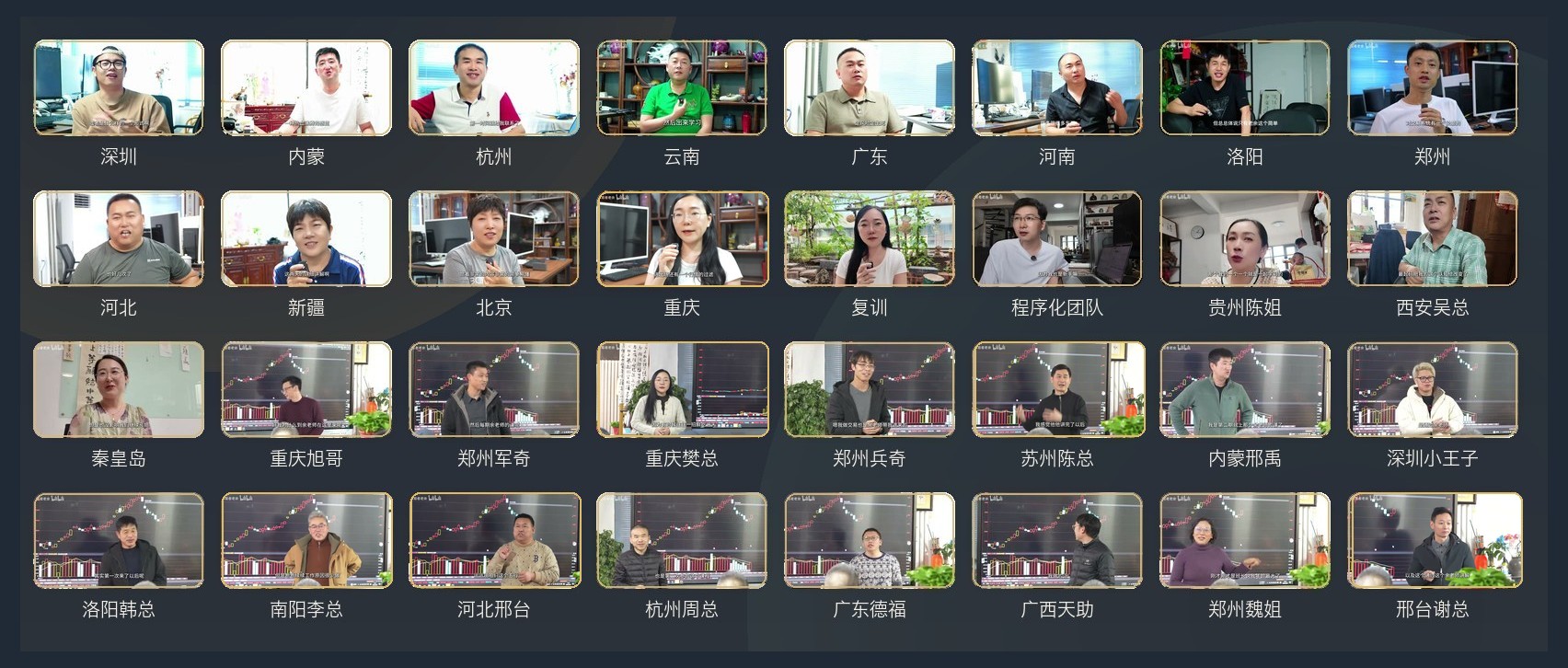 32 位老余线下课学员照片墙